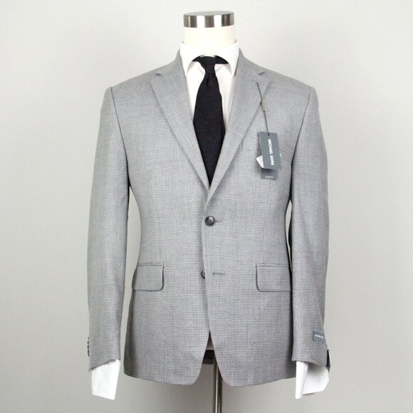 40S Michael Kors Mens Classic-Fit Wool Silk Blend Sport Coats Blazer E05685 - Picture 1 of 9